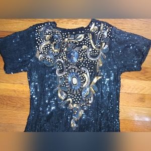 Rue de Calais pre-owned sparkly dress Size M
